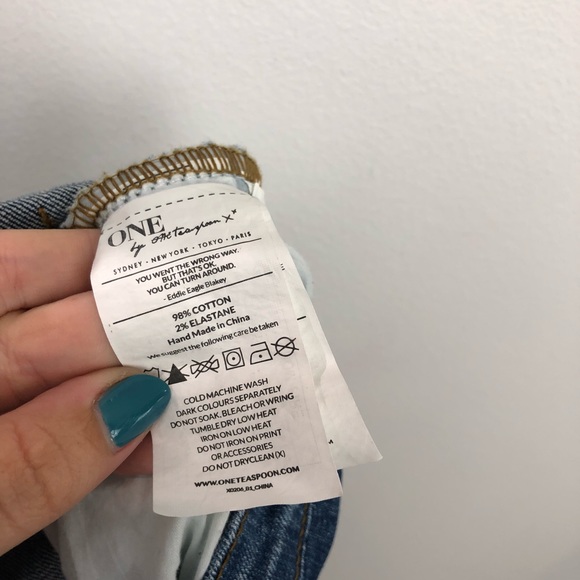 One Teaspoon Scallywags Skinny Jeans Pure Blue - Picture 8 of 8